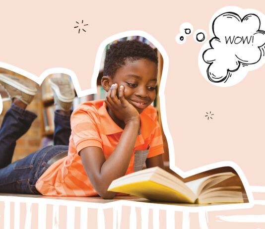 How to Unlock the Joy of Reading with Graphic Novels for Kids Child reading a graphic novel with colorful illustrations