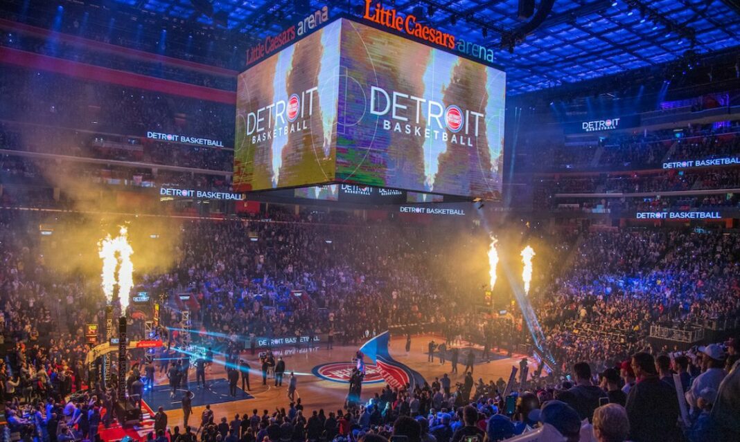 Pistons game with kids