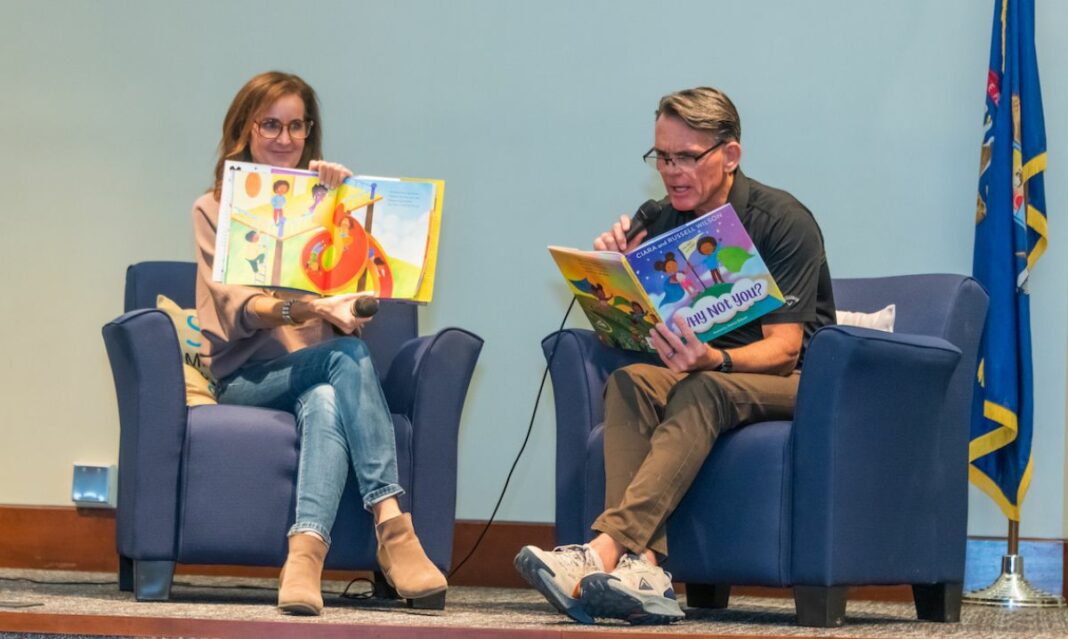 Two guests present their books at the Macomb Reads event.