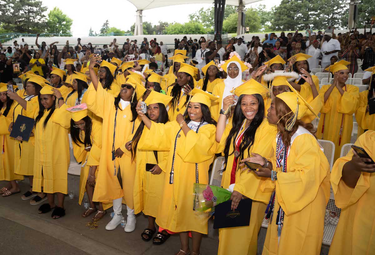 Students Graduating at Jalen Rose Leadership Academy