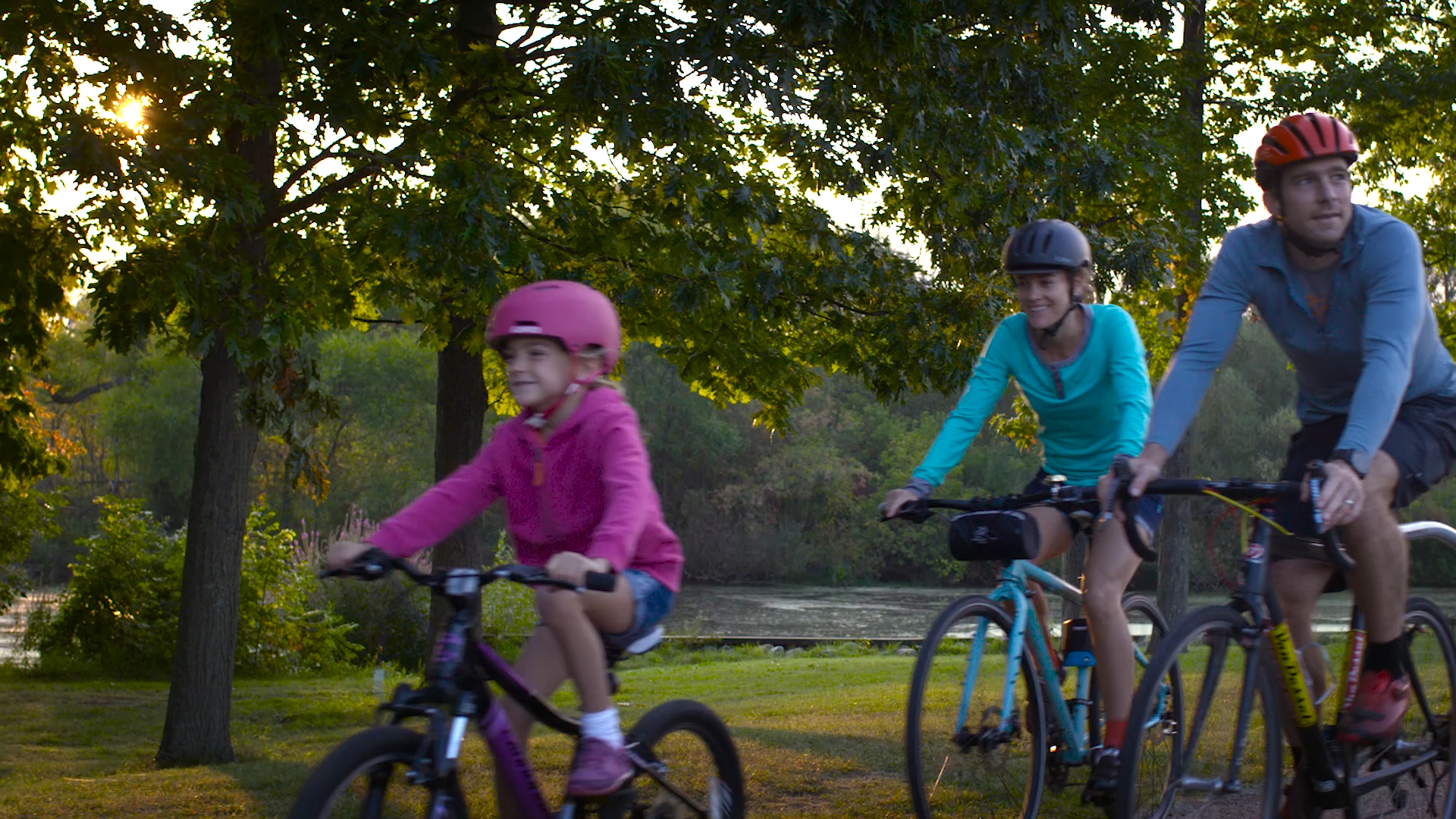 Family Biking at Holland Michigan