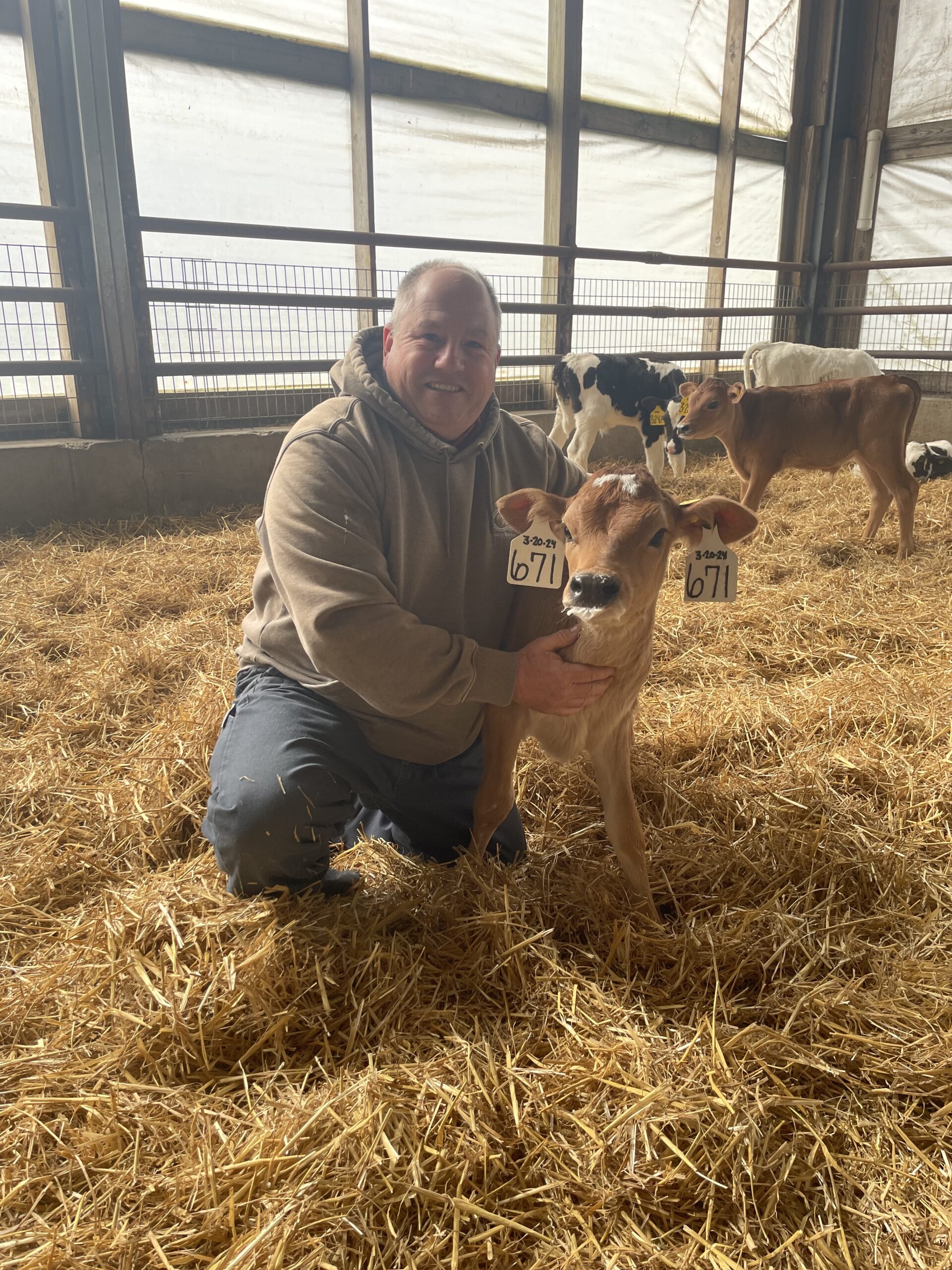 Steve Good Dairy Farmer taking care of his animals