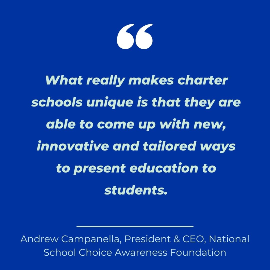 What really makes charter schools unique is that they are able to come up with new, innovative and tailored ways to present education to students.