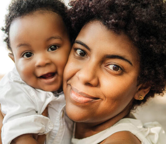 Baby and Mom having quality time together