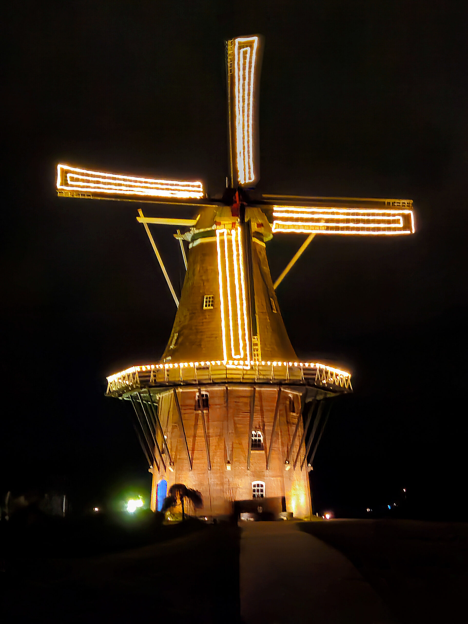 Magic at the Mill Night Lights in Holland, Michigan during Winter