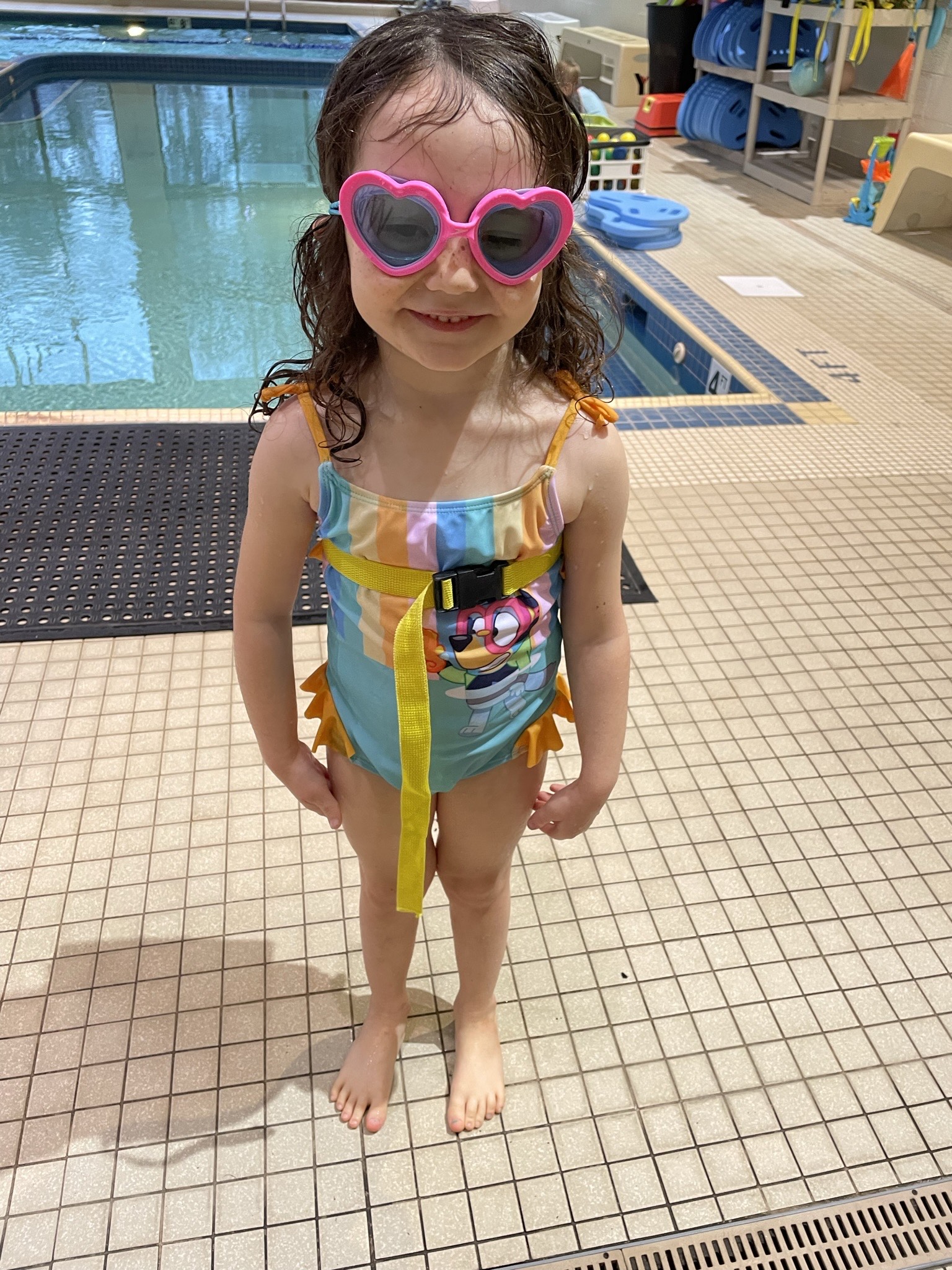 Young Girl Enjoying Swimming Classes at YMCA
