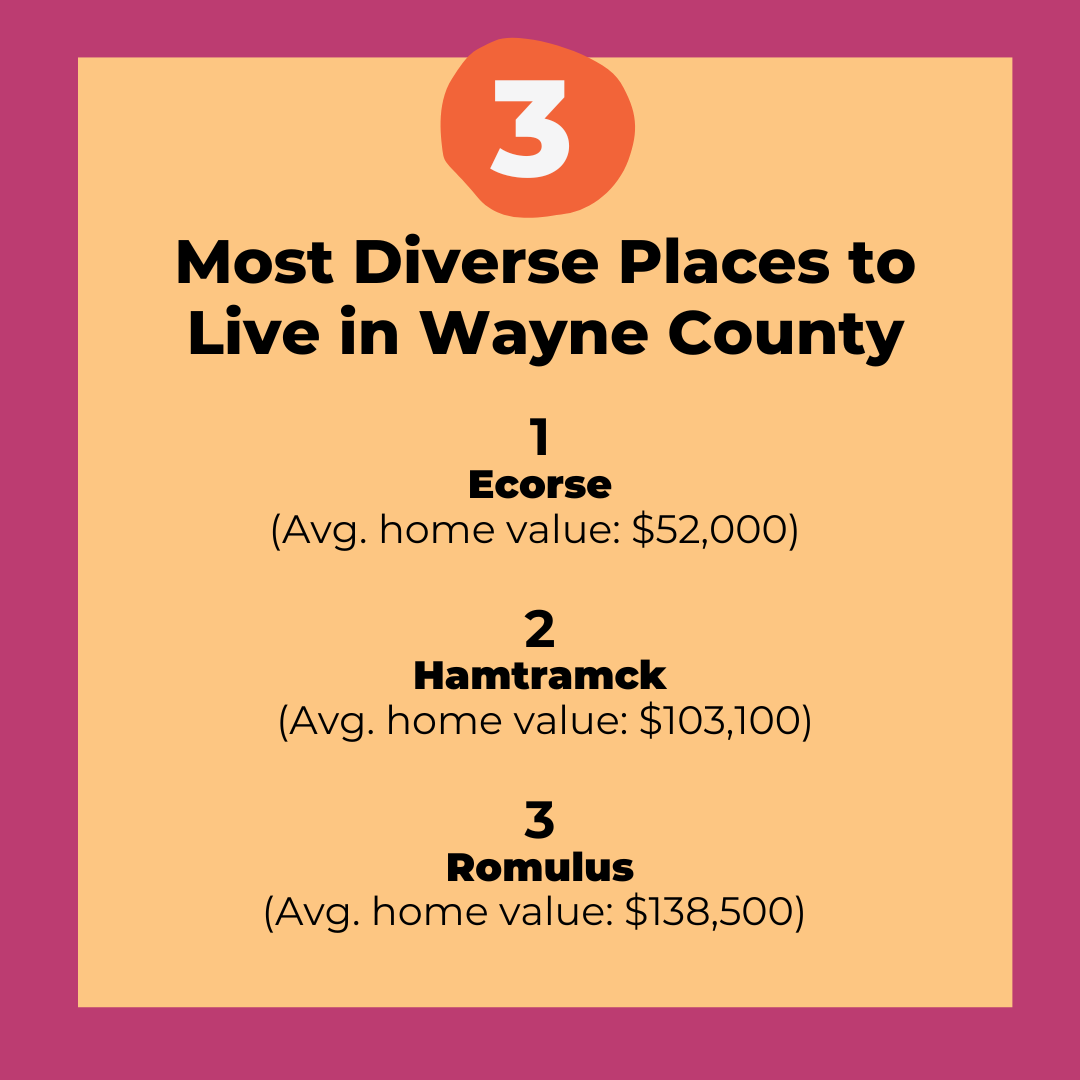 Most Diverse Places to Live in Wayne County