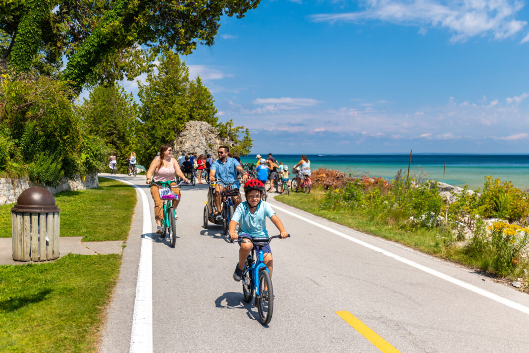 Biking at Mackinac Island