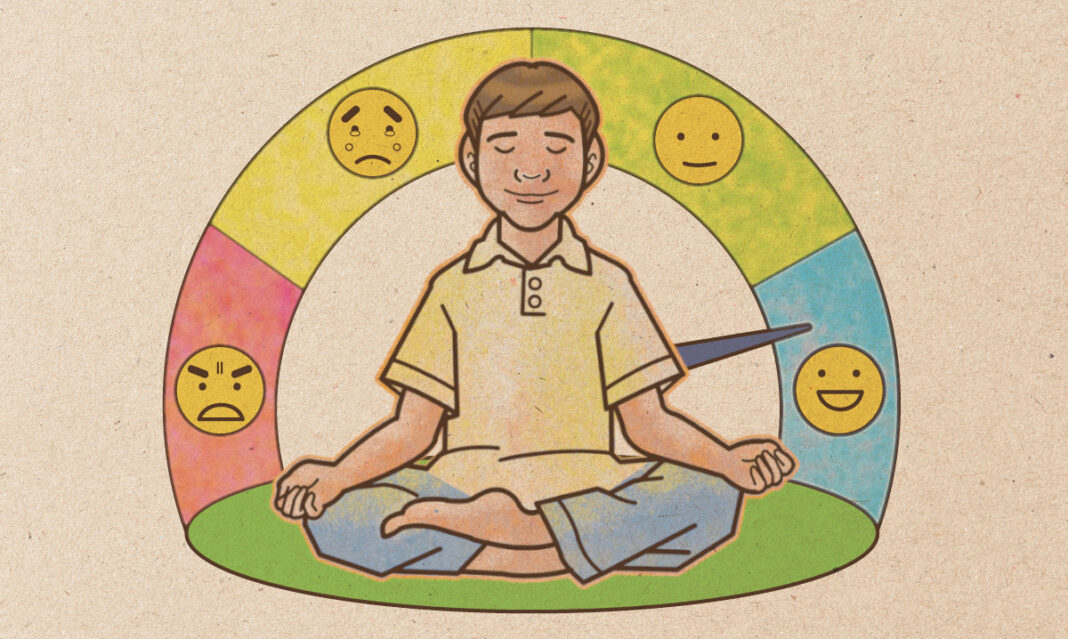 Young Boy Crossing through Different Emotions