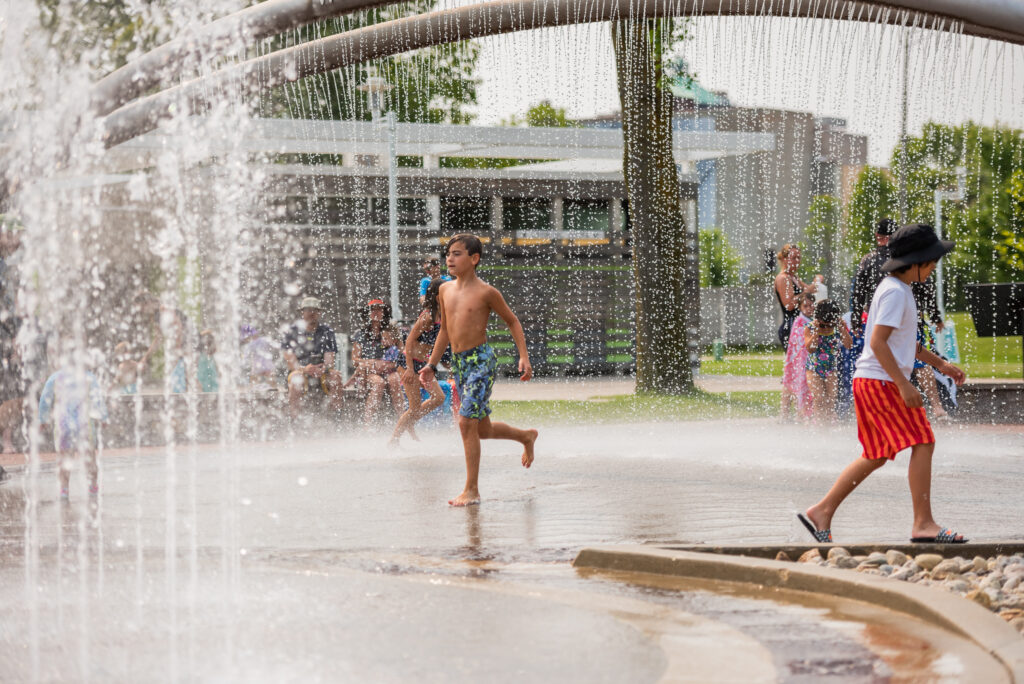 Traverse City beach day Clint Park Beach