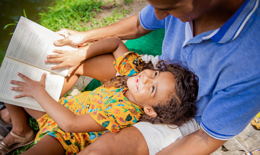 Father's day celebration between father and daughter