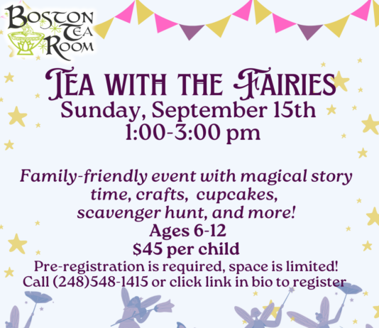 Tea with the Fairies at Boston Tea Room