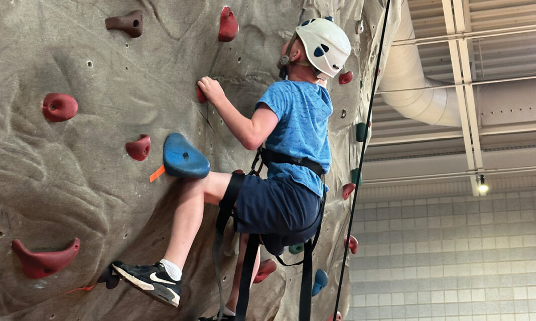 Rock climbing walls at YMCA