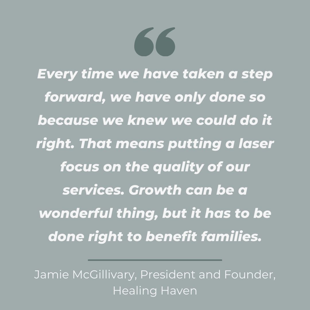 Jamie McGillivary Founder and President of Healing Haven Quote