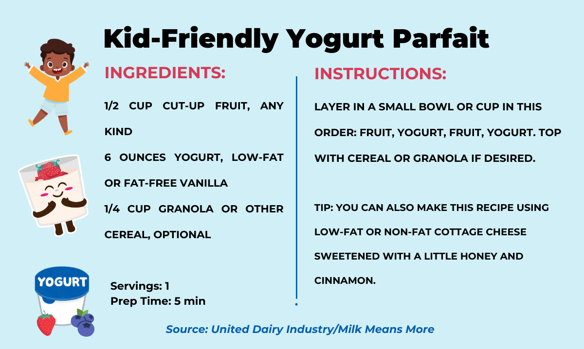 Kid Friendly Yogurt Parfait 