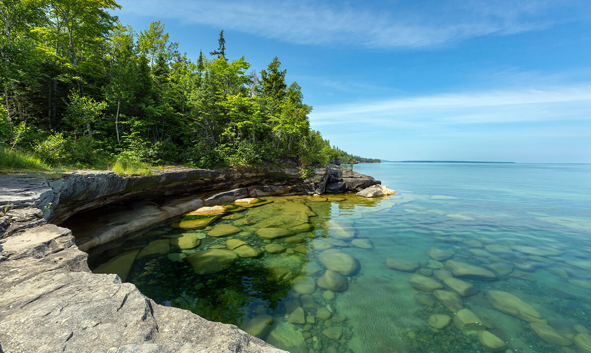 a photo of the Paradise Cove on Lake Superior, Michigan