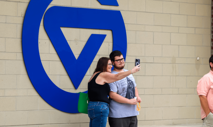 mom-taking-selfie-with-son-college-prep-week-gvsu