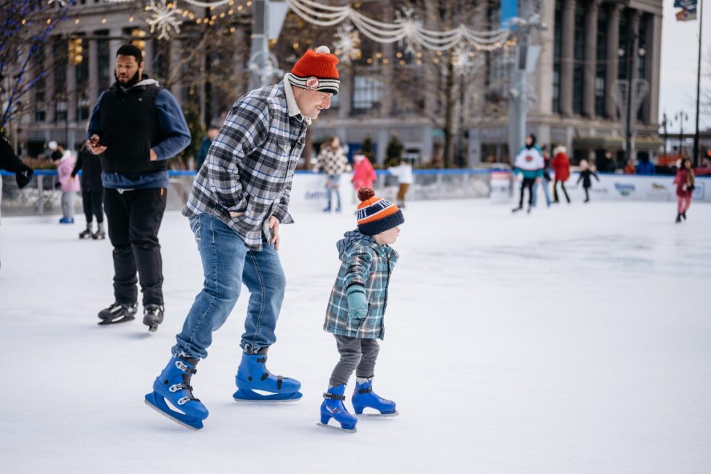 PJ skate party campus martius rink
