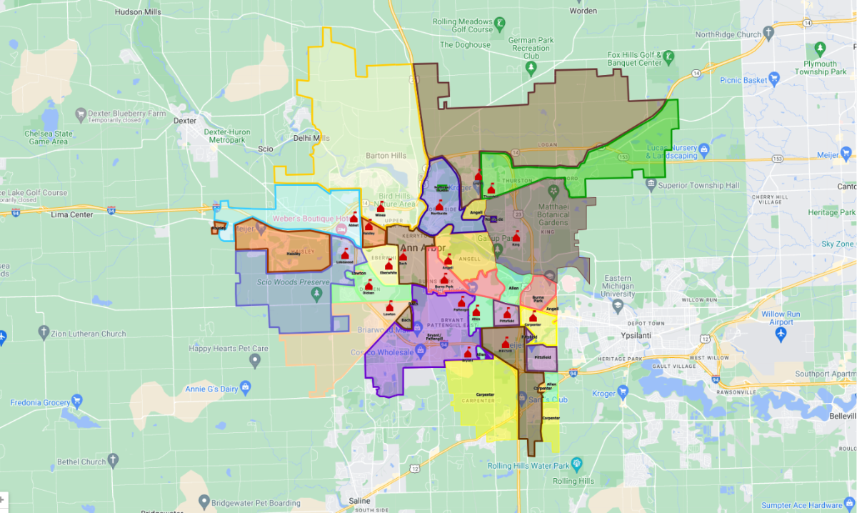 Ann Arbor Boundary Map
