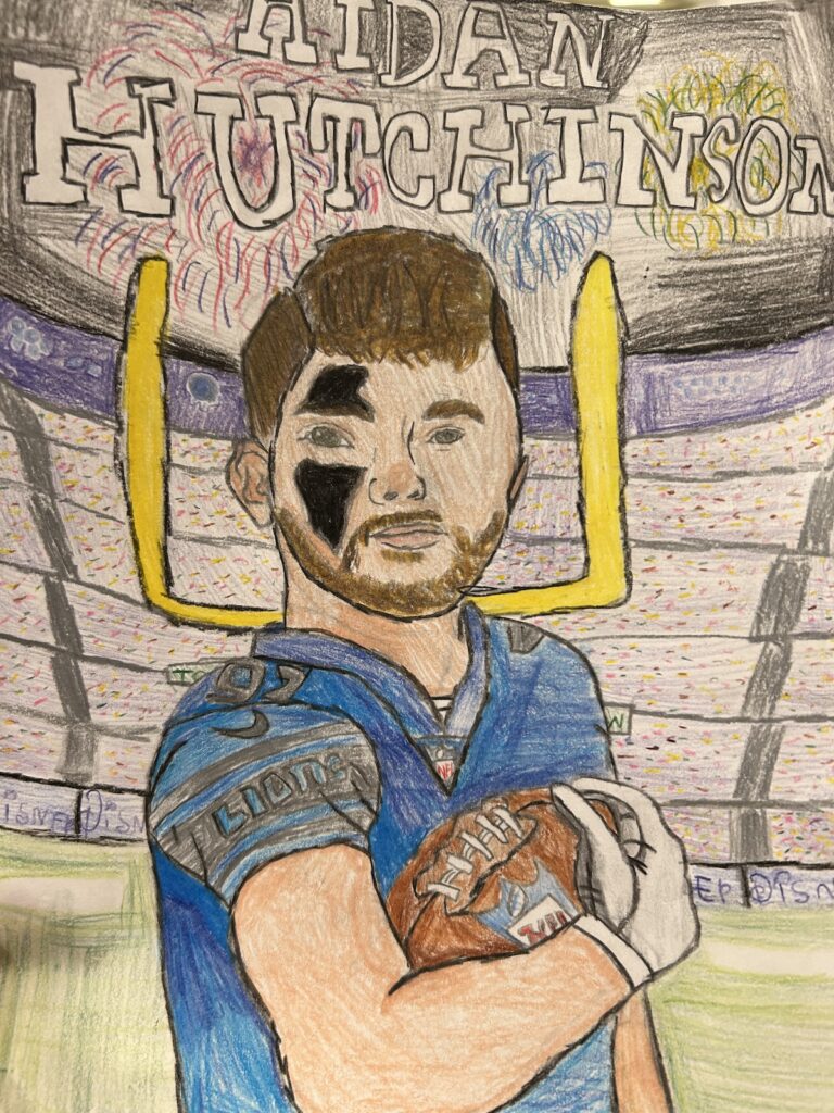 Detroit Lions Drawing Contest Winner