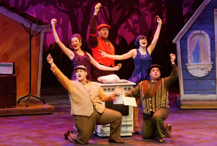 ast performing a lively scene from "A Year with Frog and Toad", showcasing a colorful and engaging production.