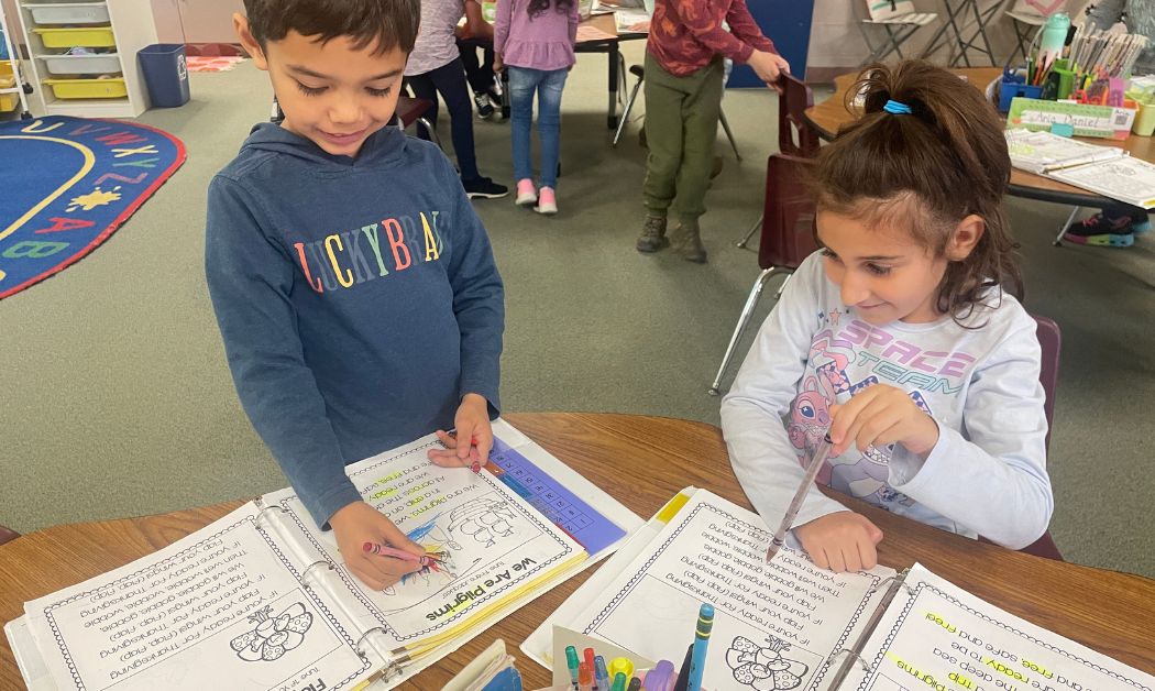 Elementary students at Utica Community Schools in Metro Detroit work together on a classroom activity, reflecting the district’s commitment to collaborative and engaging learning.