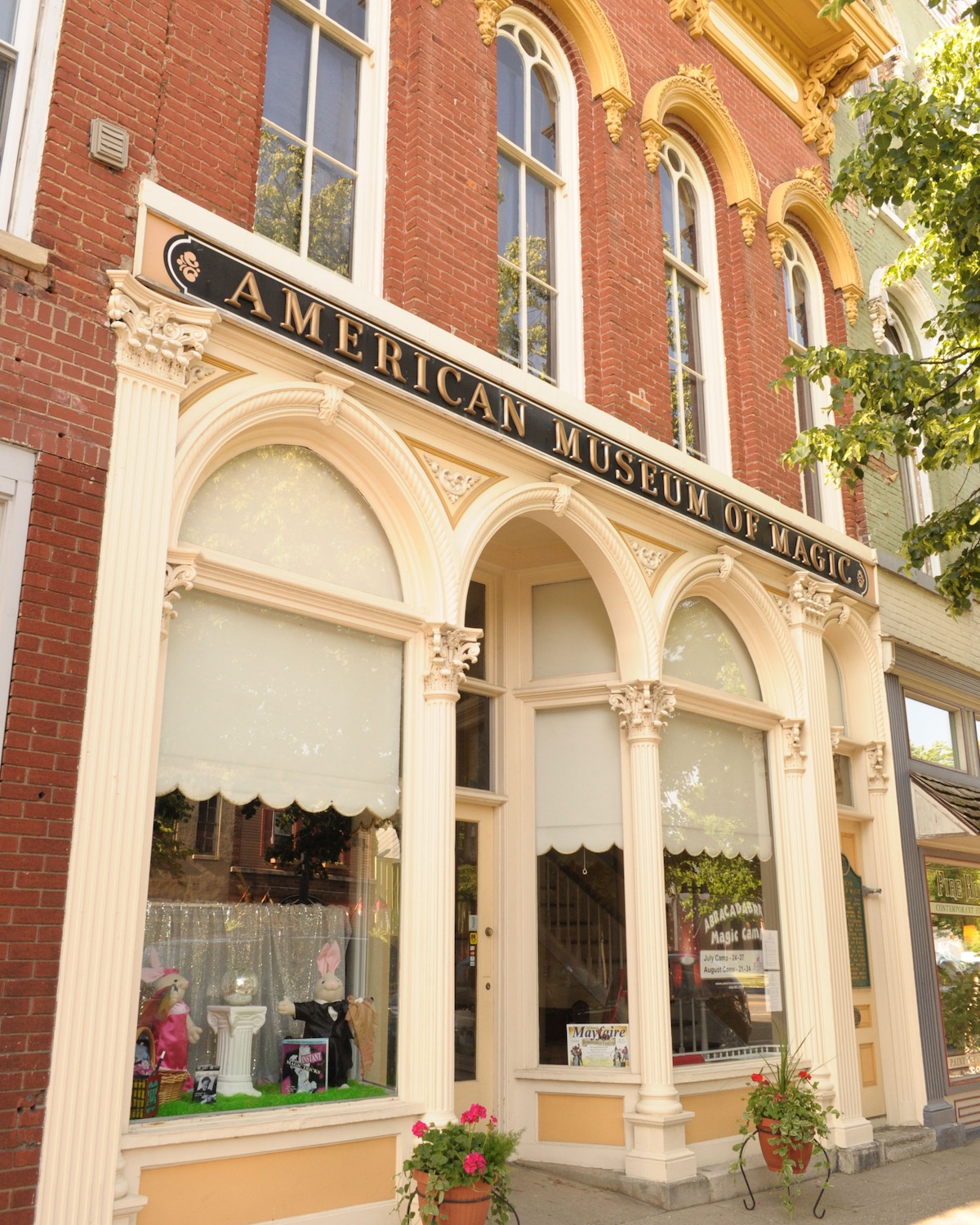 The exterior of the American Museum of Magic in the city of Marshall, Michigan — a fun and educational destination for families interested in the history of magic and illusions.
