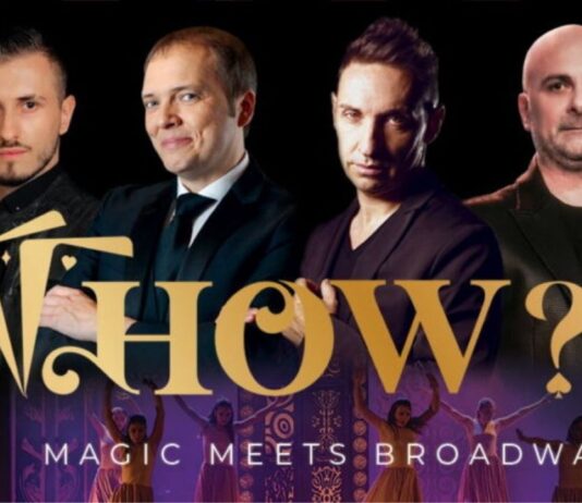 HOW?! The Magic Show Cast of How The Magic Show with international magicians for Magic Meets Broadway tour featuring live illusions and family fun.