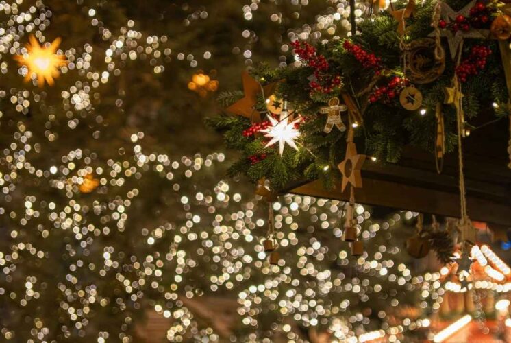 Holiday greens and tree lot at Henry Ford Museum with fresh balsam firs and wreaths near Oakwood Boulevard construction advisory and traffic delays.