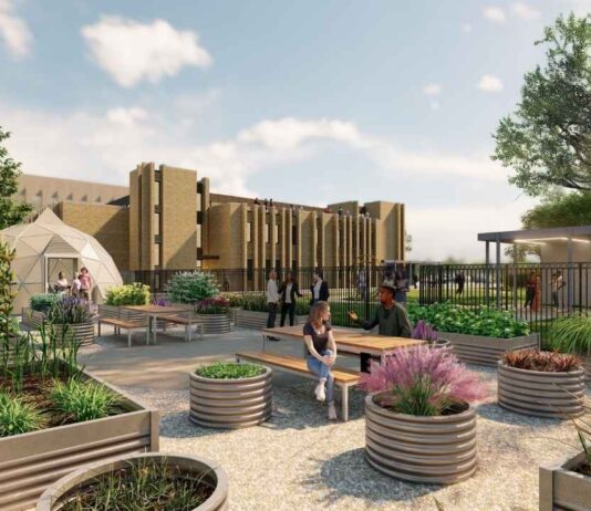 Kintsugi Village Grand Opening in Detroit Guests enjoy the outdoor garden area at Kintsugi Village in Detroit during the grand opening celebration with art, food, and family fun.