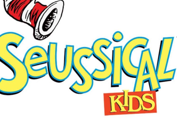 Seussical Kids logo featuring the Cat in the Hat’s red and white hat promoting the Seussical Kids musical at Mainstage Theatre.