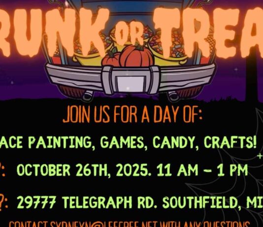 Trunk-or-Treat in Southfield Kids and families enjoy face painting, games, candy, and crafts at the Trunk-or-Treat event in Southfield for Halloween fun.