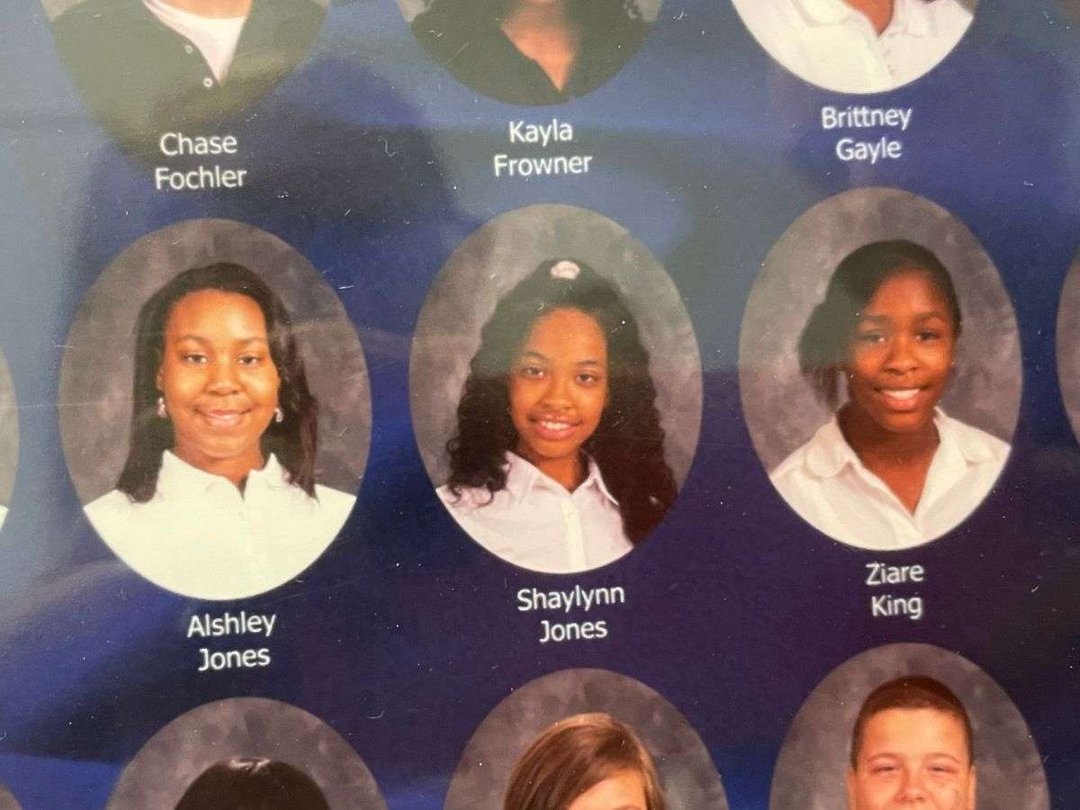 Yearbook photo of Shaylynn Jones as a Metro Charter Academy student in Romulus, Michigan, pictured alongside classmates.