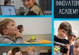 Winter chemistry kids night out at Future Innovators Academy showing elementary kids enjoying hands-on STEM activities together