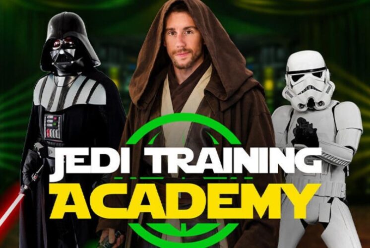 Jedi Training Academy at Fairytale Fun Place featuring Jedi Master and villains for kids galactic training adventure in Clarkston