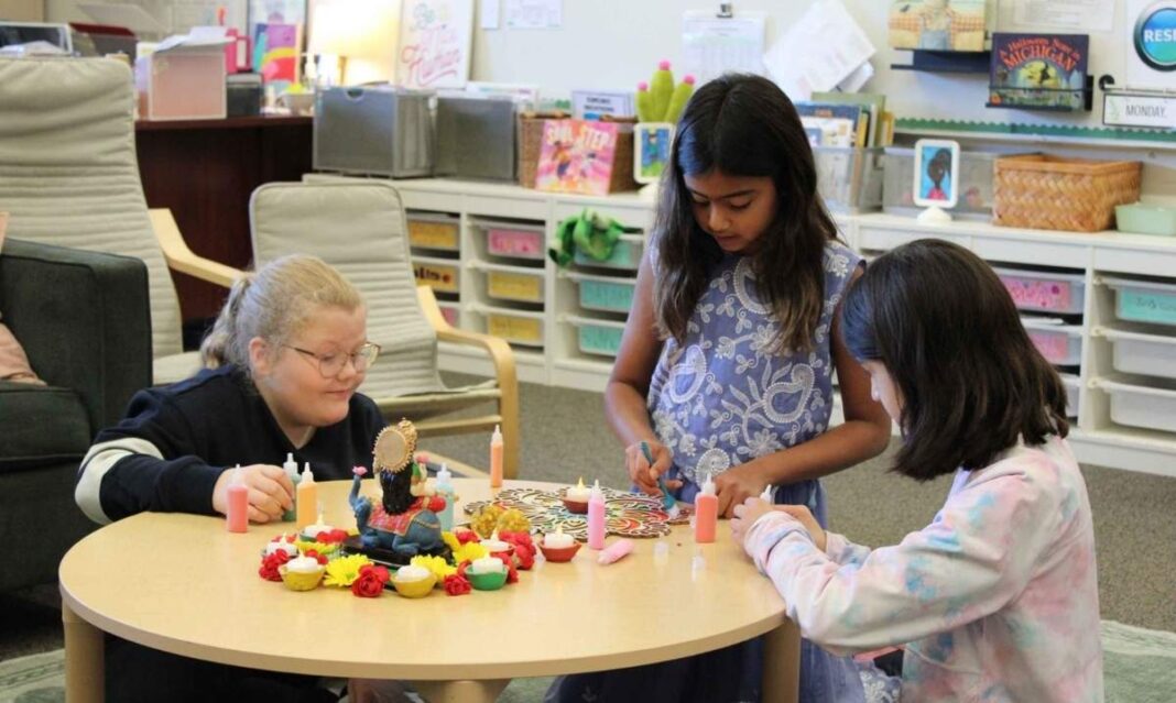 Kids create arts and crafts during spring break in Lansing, enjoying a fun indoor activity that supports creativity and learning