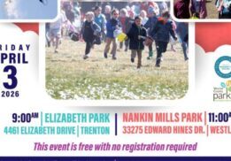 Marshmallow Drop at Elizabeth Park and Nankin Mills Park with kids running to collect marshmallows during a fun family event
