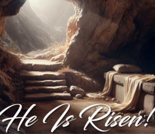 Palm Sunday and Pretzel Party Waterford image of empty tomb scene representing Easter story and family friendly church celebration