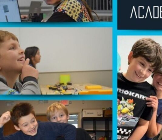 Spring Break STEM Camp at Future Innovators Academy Kids at Spring Break STEM Camp at Future Innovators Academy learning coding robotics and hands-on STEM activities together