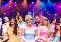 The Fairytale Princess Ball at Fairytale Fun Place features princess performers on stage during the family event.