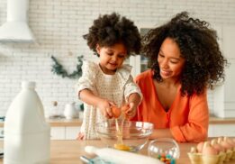 Kids can cook spring veggie fritters cmpl north branch cooking activity with child cracking eggs and learning recipe skills with adult support